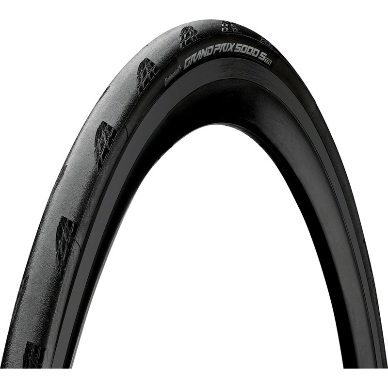 Continental Grand Prix 5000 S TR Tire – 700 x 25 Tubeless Folding BLK BLKChili Vectran Breaker LazerGrip ACT