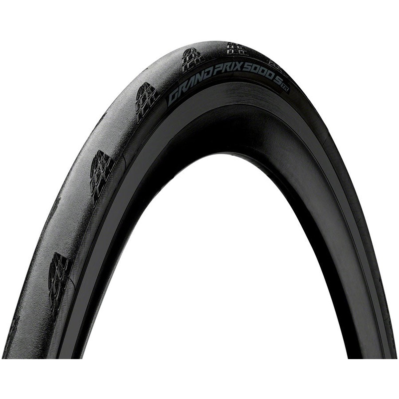 Continental Grand Prix 5000 S TR Tire – 700 x 28 Tubeless Folding BLK/Tour de France Limited Edition BLKChili Vectran LazerGrip