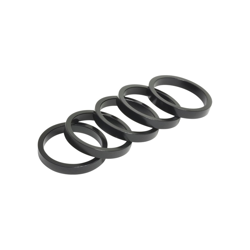 Wheels Manufacturing Aluminum Headset Spacer – 1-1/8 5mm Black 5-pack