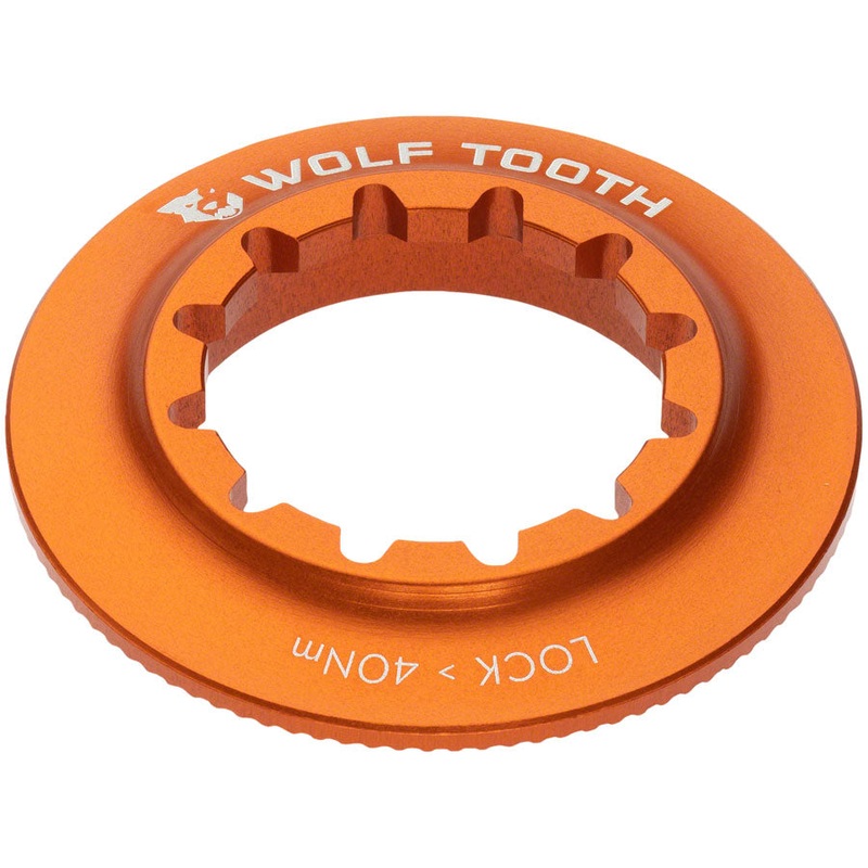Wolf Tooth Centerlock Rotor Lockring – Internal Splined Orange