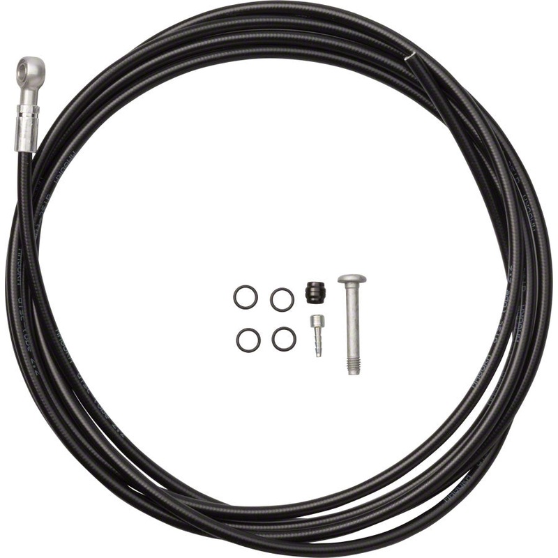 Magura Hydraulic Brake Hose – 2500mm For MT4 to MT TRAIL SL Pressed Banjo Fitting BLK