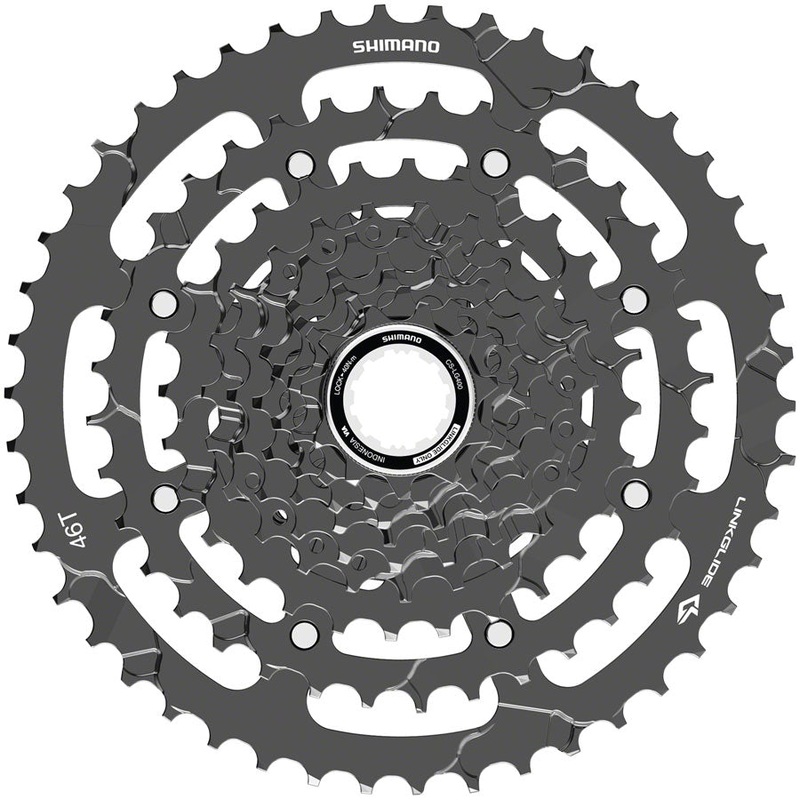 Shimano CUES  CS-LG400-9 Cassette – 9-Speed 11-46t LINKGLIDE Black