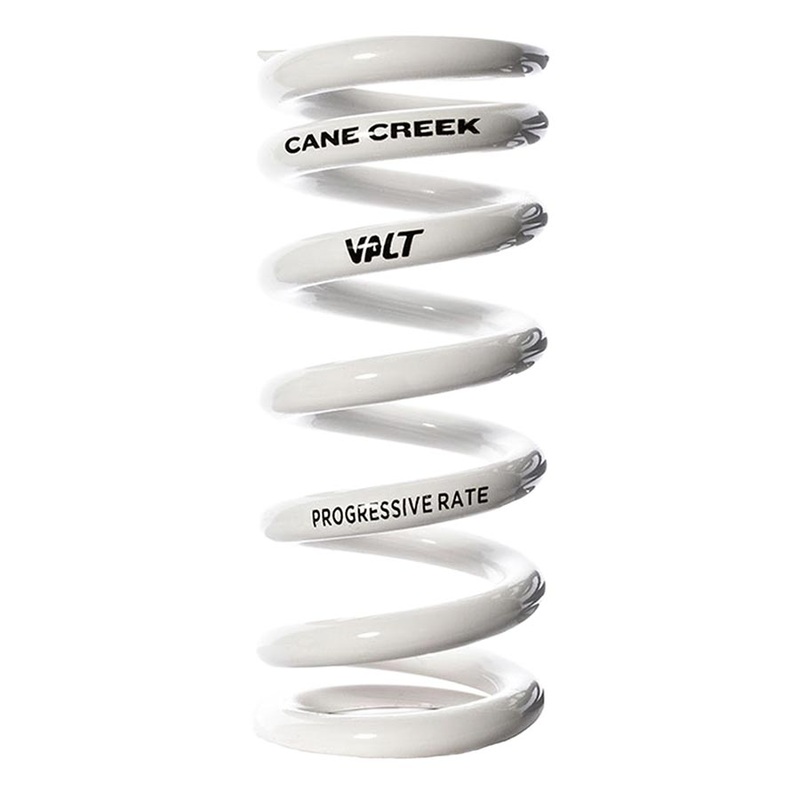 Cane Creek Progressive Rate VALT Lightweight Rear Shock Spring – 55mm x 550-670lbs White