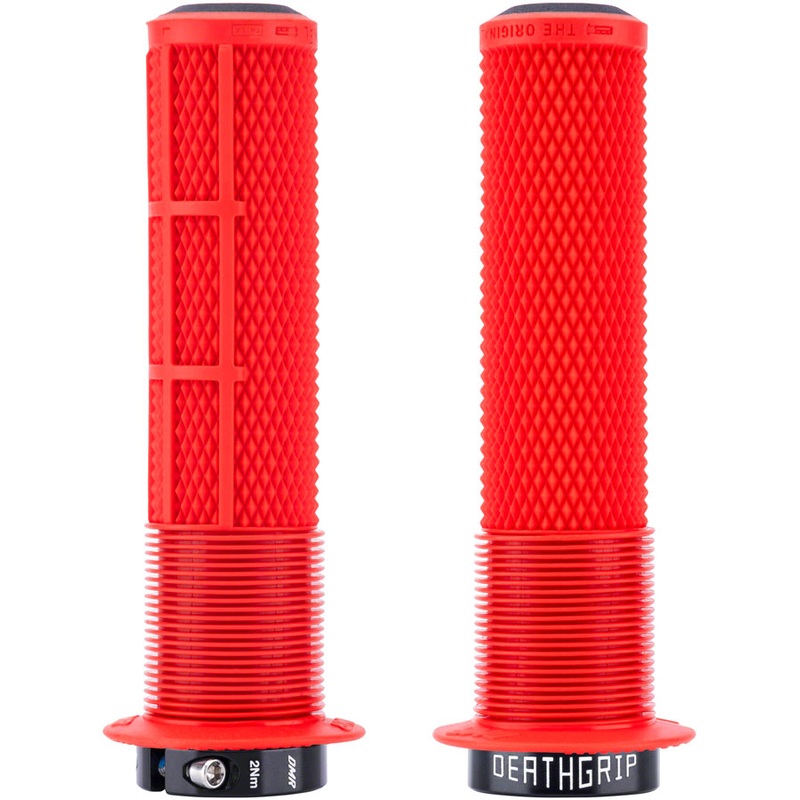 DMR DeathGrip 2 Flanged Grips – Thick Lock-On Red
