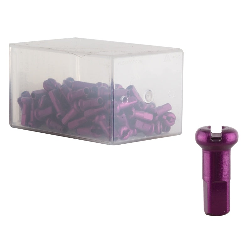 DT Swiss Standard Spoke Nipples – Aluminum 2.0 x 12mm Purple Box of 100