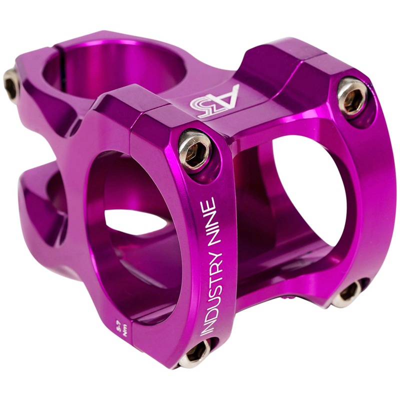 Industry Nine A318 Stem – 50mm 31.8mm Clamp +/-4.4 1 1/8 Aluminum Purple
