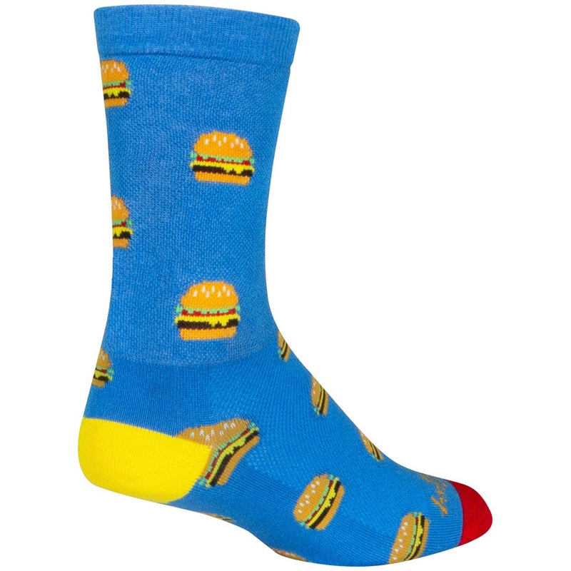SockGuy Crew Burgers Socks – 6 Large/X-Large