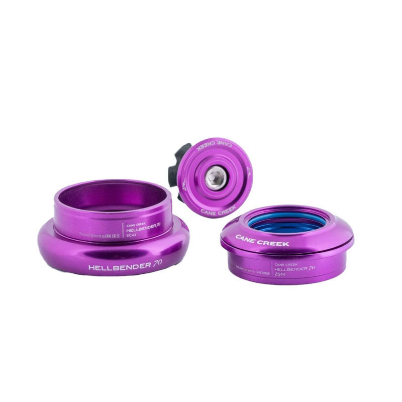 Cane Creek Hellbender 70 Headset – ZS44/28.6/H8 Upper | EC44/40 Lower Tapered Purple