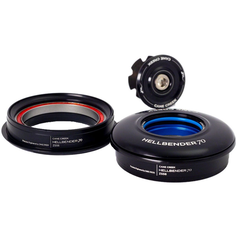 Cane Creek Hellbender 70 Headset – ZS56/28.6/H8 Upper | ZS56/40 Lower Tapered BLK