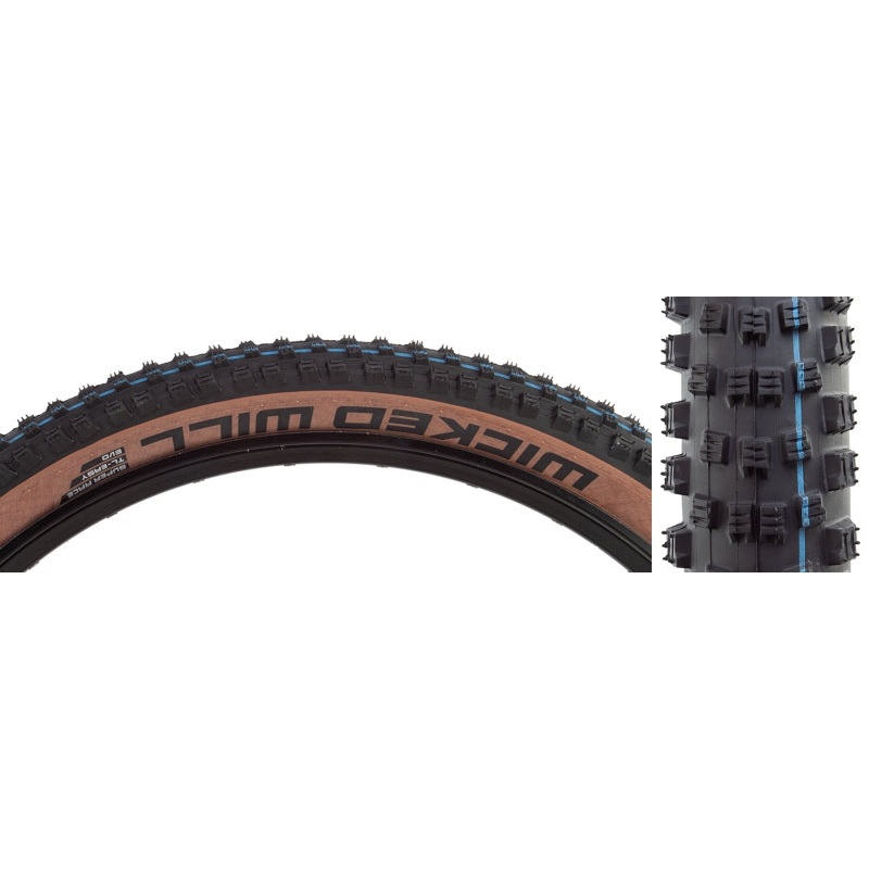 Schwalbe Wicked Will Tire – 29 x 2.25 Tubeless Folding BLK/Transparent Evolution Line Super Race Addix SpeedGrip