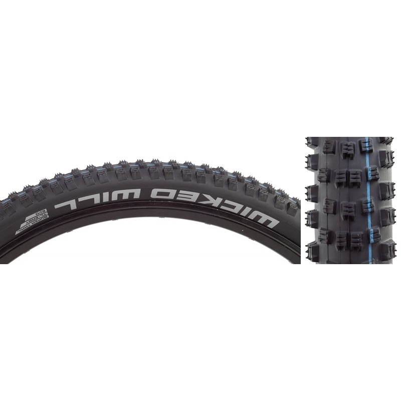 Schwalbe Wicked Will Tire – 29 x 2.4 Tubeless Folding BLK Evolution Line Super Trail Addix SpeedGrip