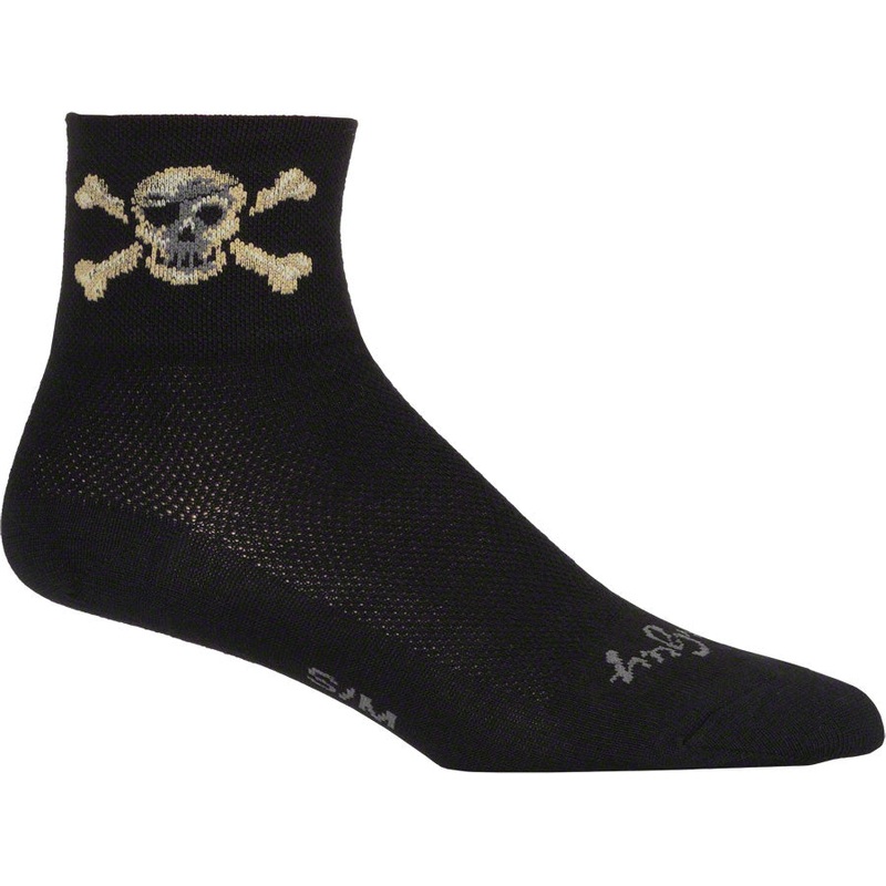 SockGuy Classic Pirate Socks – 3 Black Large/X-Large