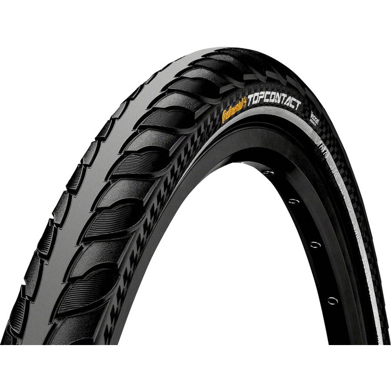 Continental Top Contact II Tire – 700 x 35 Clincher Folding BLK/Reflex Vectran Breaker E50