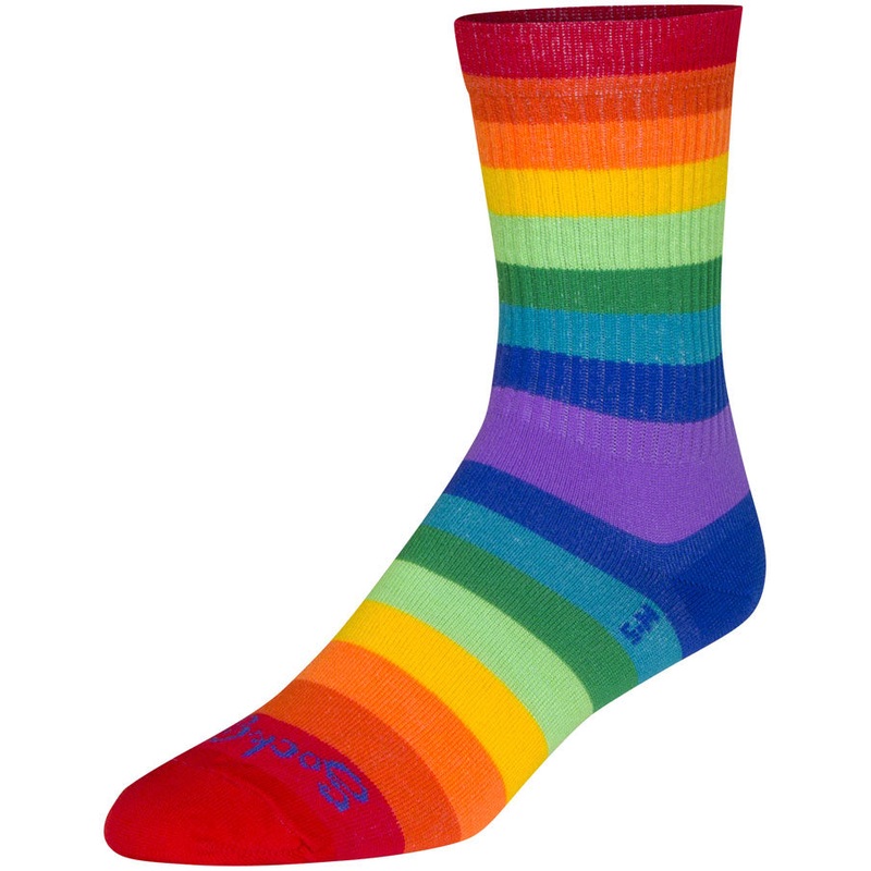 SockGuy Crew Fabulous Socks – 6 Rainbow Small/Medium
