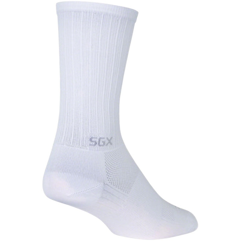 SockGuy SGX White Socks – 6 White Large/X-Large