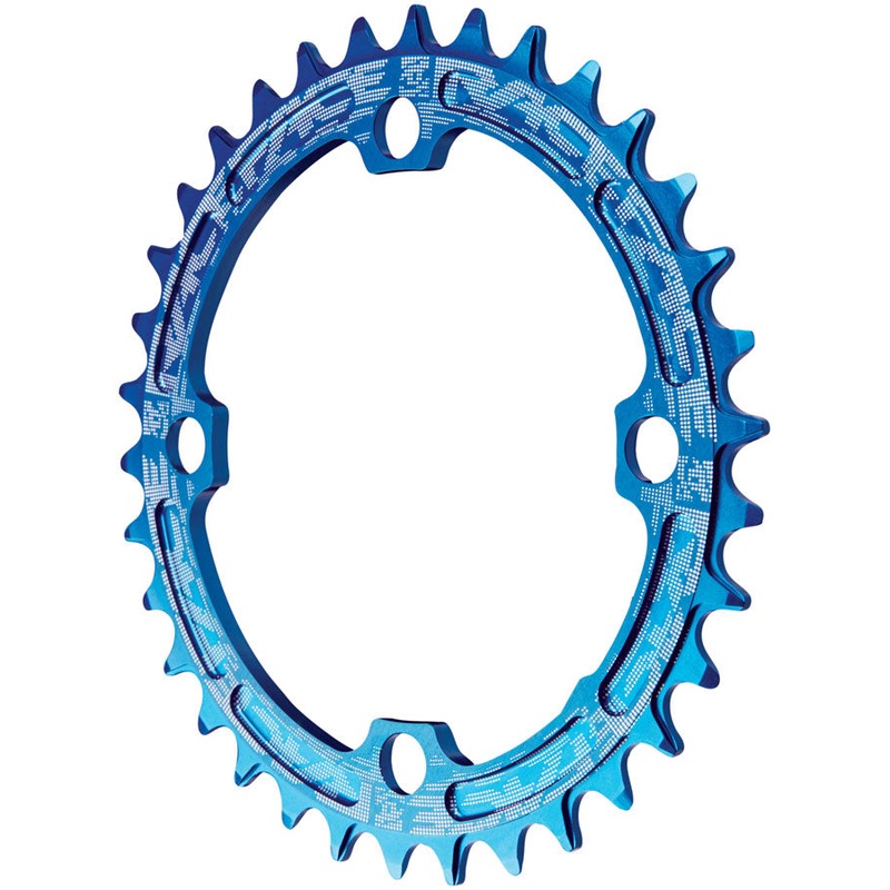 RaceFace Narrow Wide Chainring: 104mm BCD 36t Blue