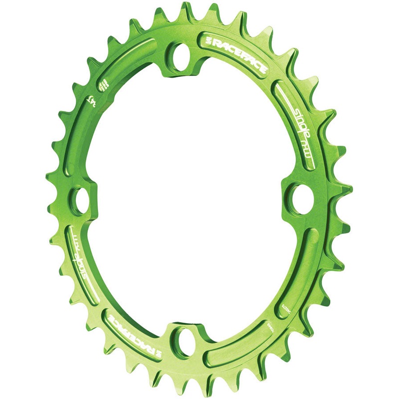 RaceFace Narrow Wide Chainring: 104mm BCD 38t Green