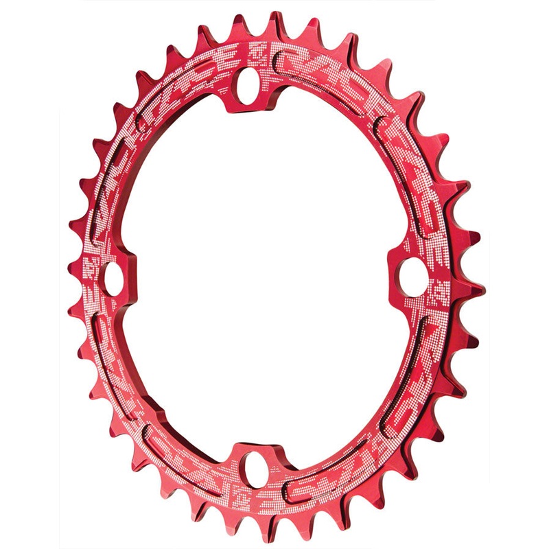 RaceFace Narrow Wide Chainring: 104mm BCD 38t Red