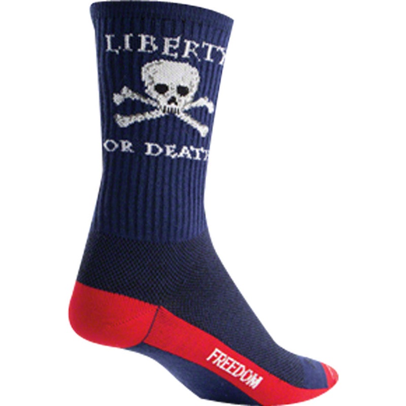 SockGuy Crew Liberty or Death Socks – 6 Blue Large/X-Large