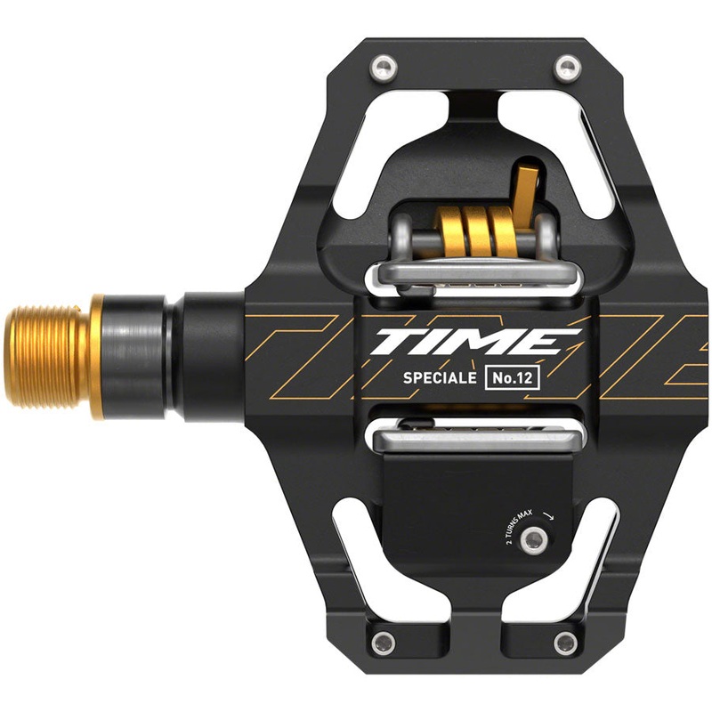 Time Speciale 12 Pedals – Dual Sided Clipless Platform Aluminum 9/16 BLK/Gold Small B1