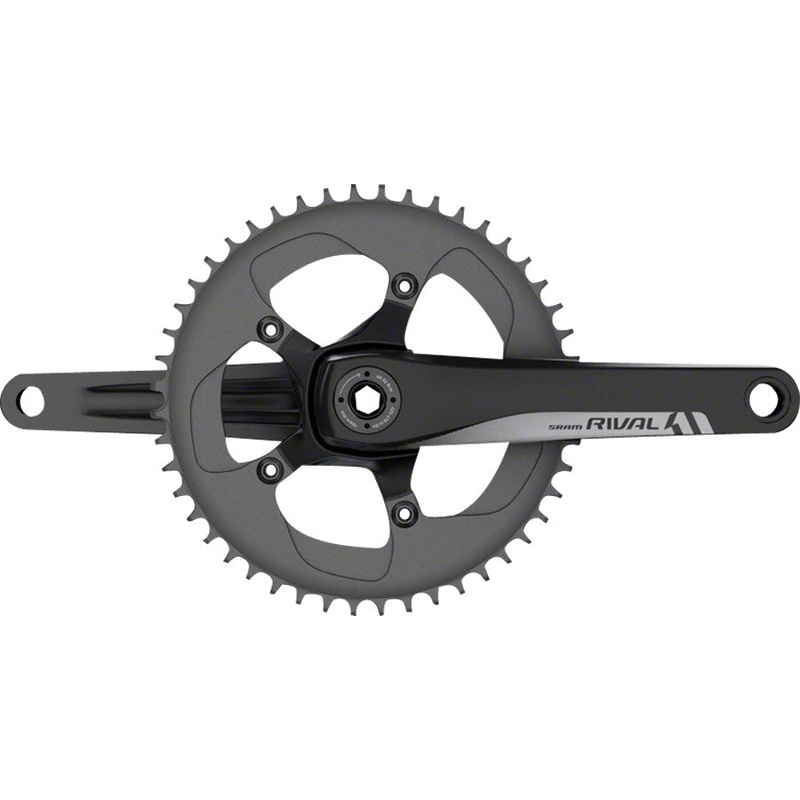 SRAM Rival 1 Crankset – 175mm 10/11-Speed 42t 110 BCD BB30/PF30 Spindle Interface BLK