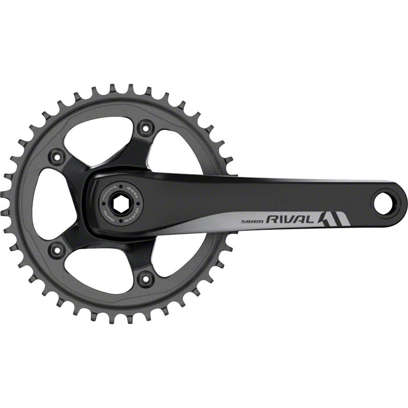 SRAM Rival 1 Crankset – 175mm 10/11-Speed 42t 110 BCD GXP Spindle Interface BLK