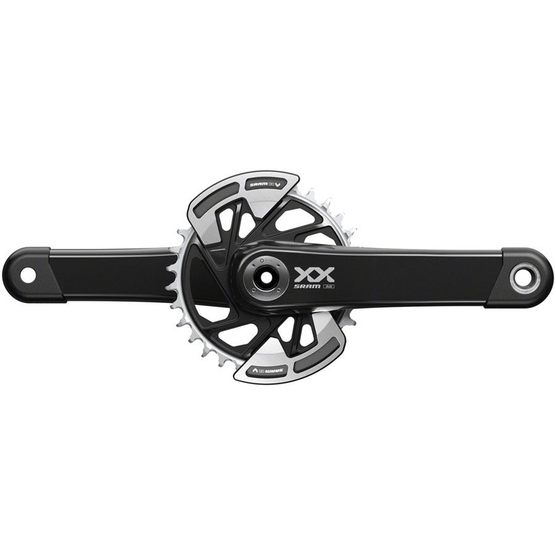 SRAM XX Eagle T-Type Wide Crankset – 175mm 12-Speed 32t Chainring Direct Mount 2-Guards DUB Spindle Interface BLK