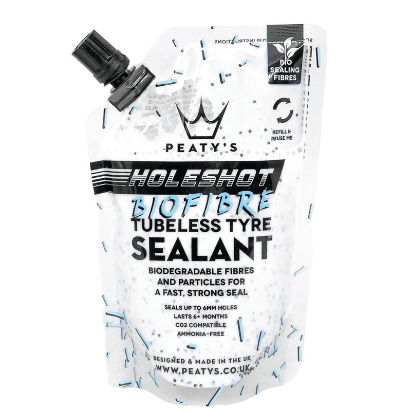 Peaty’s Holeshot BioFibre Tubeless Tire Sealant 120ml Pouch