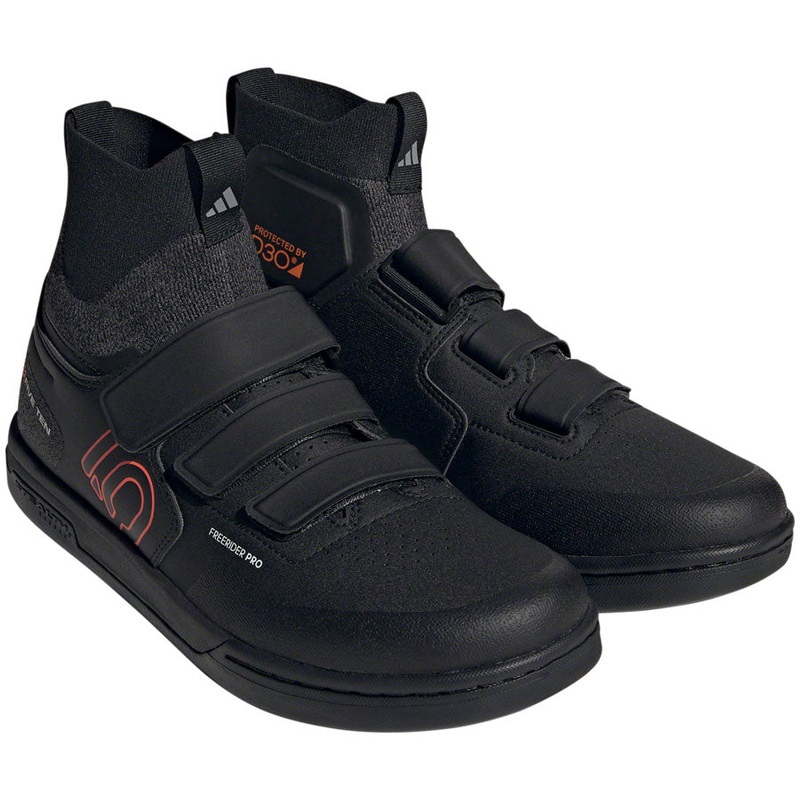 Five Ten Freerider Pro Mid VCS Flat Shoes – Men’s Core BLK/Solar Red/Gray Three 10.5