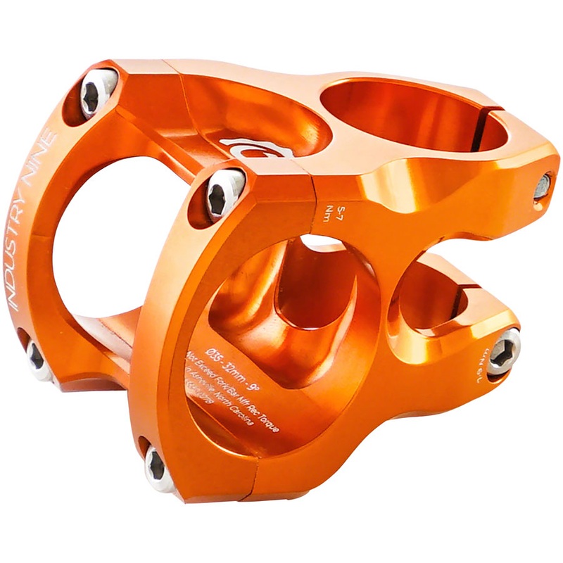 Industry Nine A35 Stem – 32mm 35 Clamp +/-9 1 1/8 Aluminum Orange