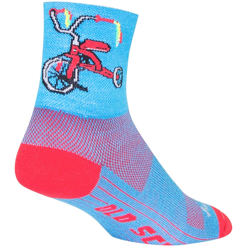 SockGuy Classic Trike Socks – 4 Blue/Red Large/X-Large