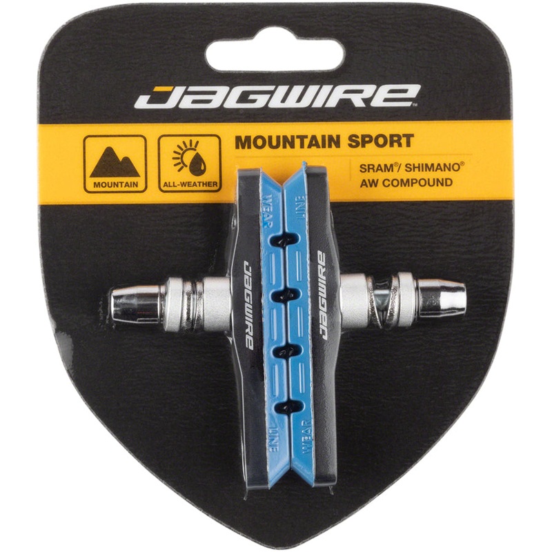 Jagwire Mountain Sport Brake Pads Threaded Post Blue