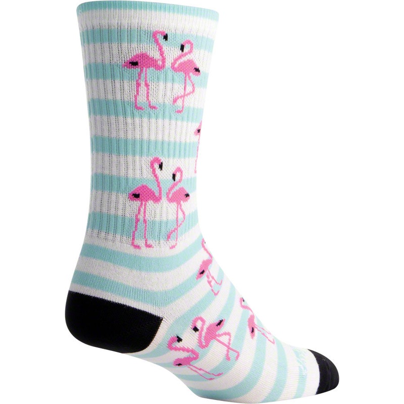 SockGuy Crew Flamingo Socks – 6 Blue Small/Medium