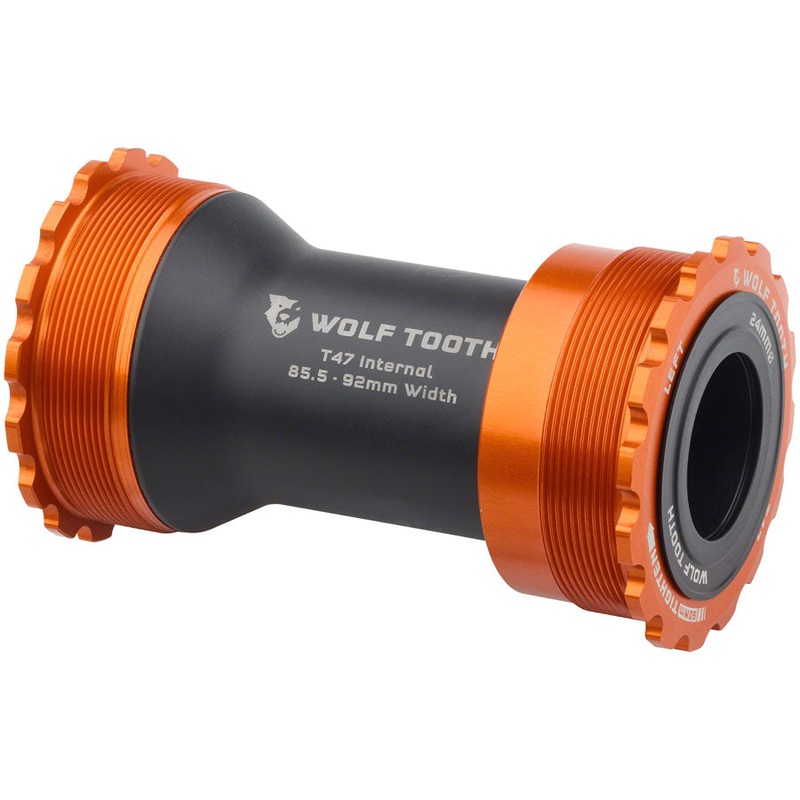 Wolf Tooth Bottom Bracket – T47 Inboard 85.5/92mm For 24mm Spindle Orange