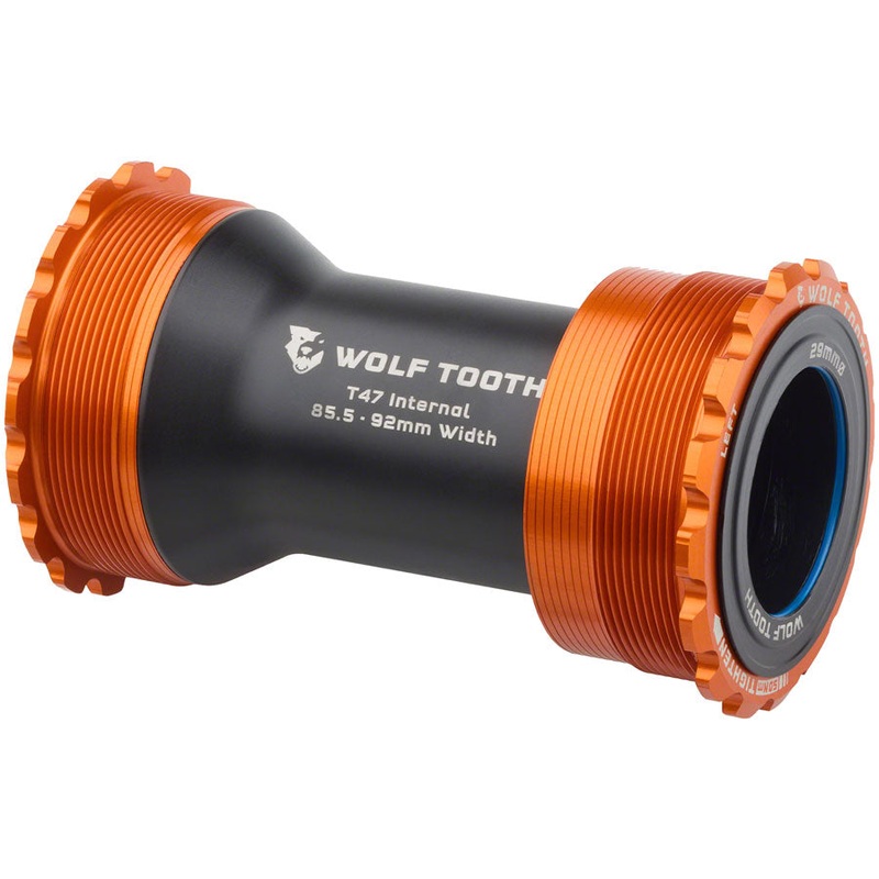 Wolf Tooth Bottom Bracket – T47 Inboard 85.5/92mm For 29mm Spindle Orange