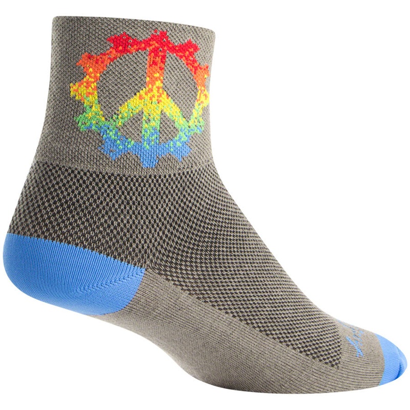 SockGuy Classic Peace Ring Socks – 3 Gray Large/X-Large