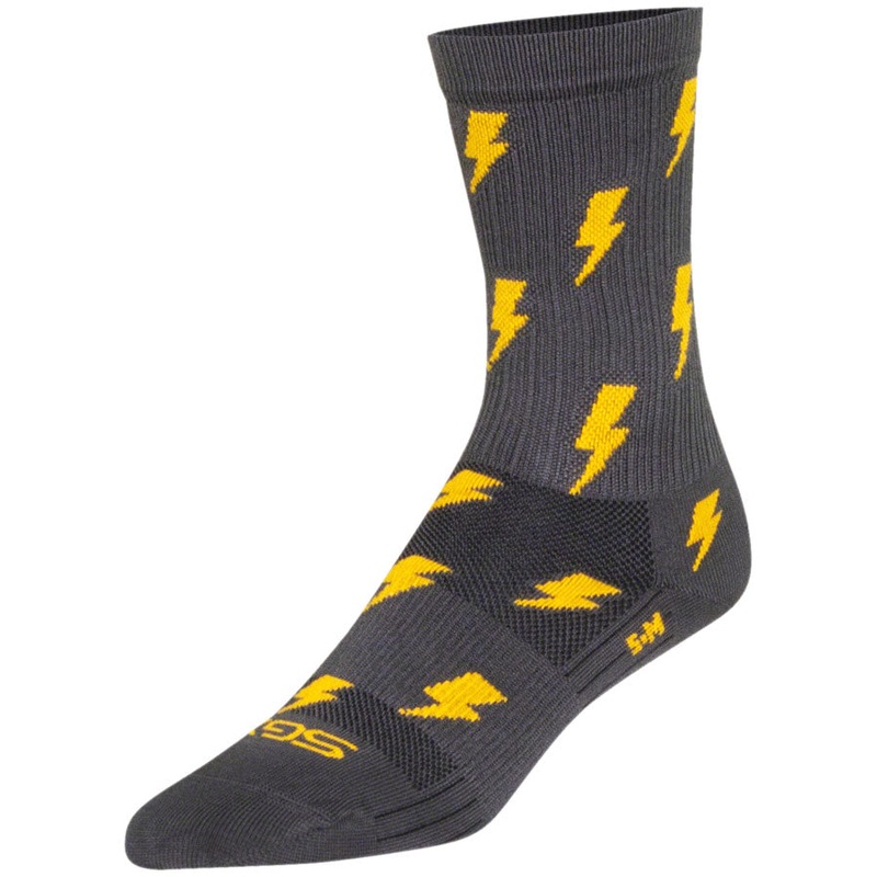 SockGuy SGX Lit Socks – 6 Gray Small/Medium
