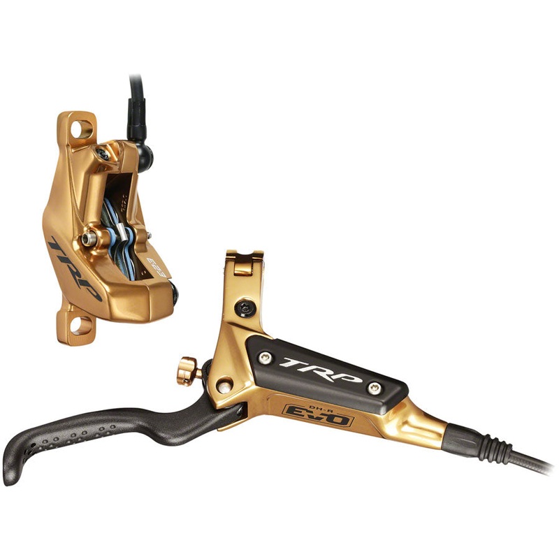 TRP DH-R EVO HD-M846 Disc Brake and Lever – Rear Hydraulic Post Mount Gold