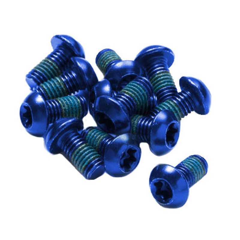 Reverse Disc Rotor Bolts M5x10 12/Pack – Blue