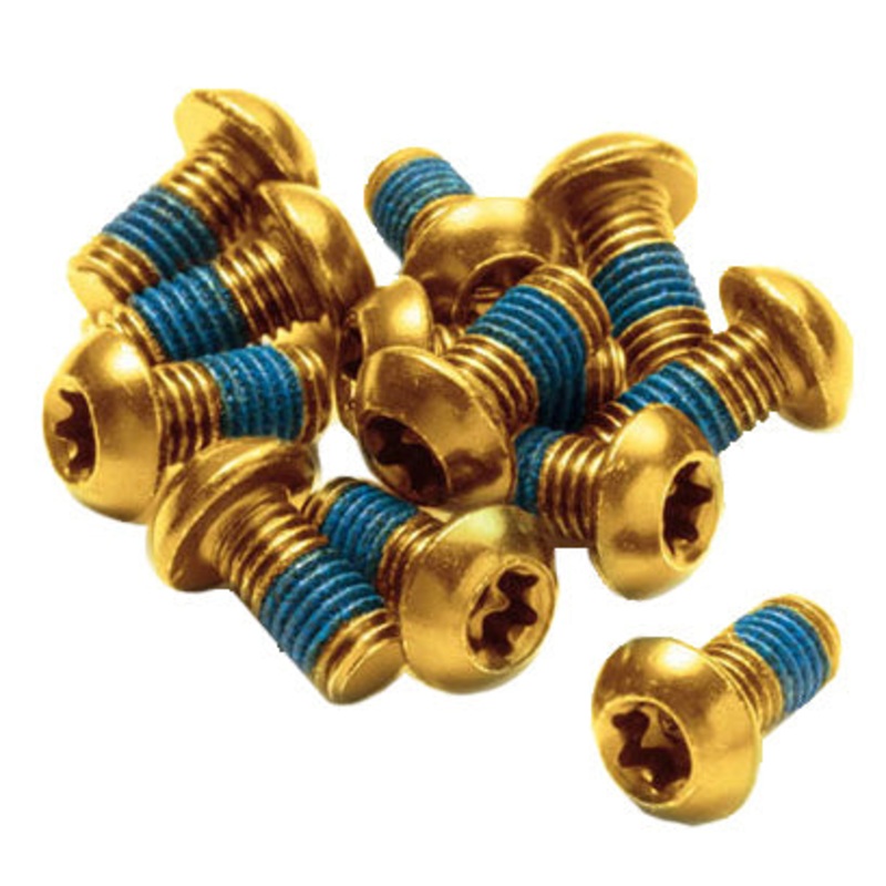 Reverse Disc Rotor Bolts M5x10 12/Pack – Gold