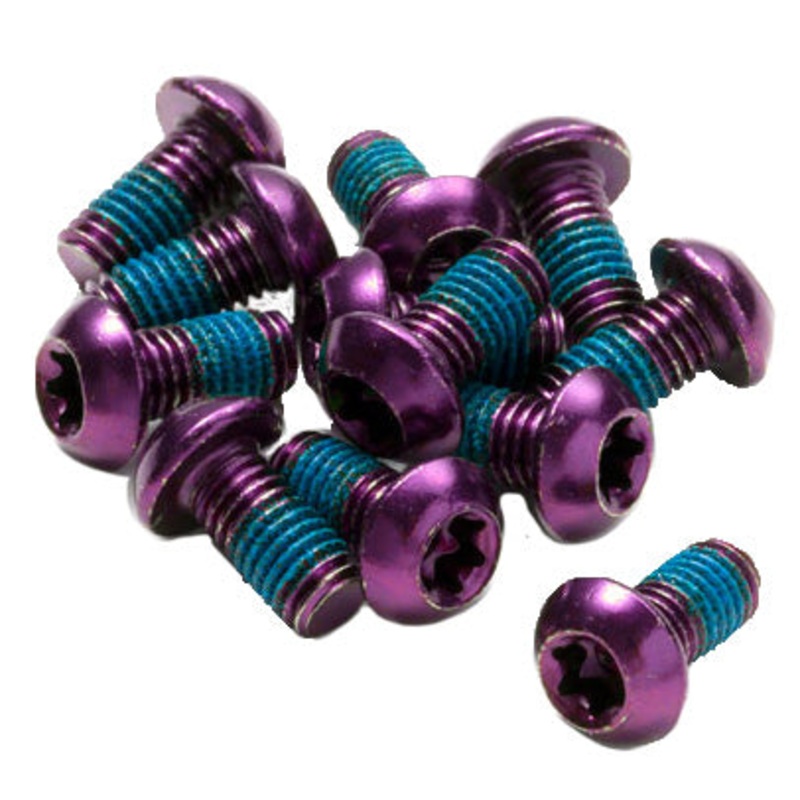 Reverse Disc Rotor Bolts M5x10 12/Pack – Purple