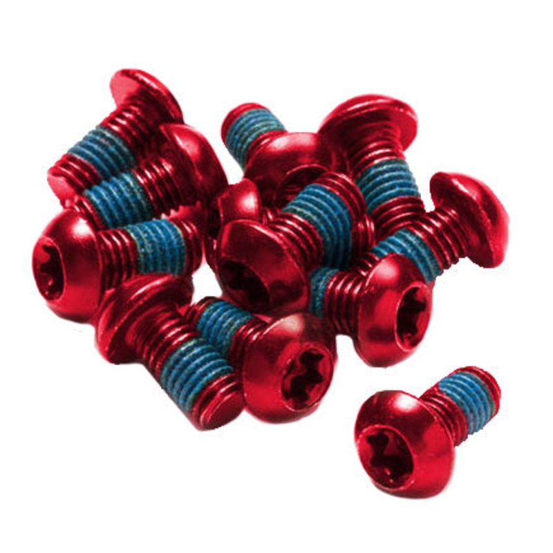 Reverse Disc Rotor Bolts M5x10 12/Pack – Red