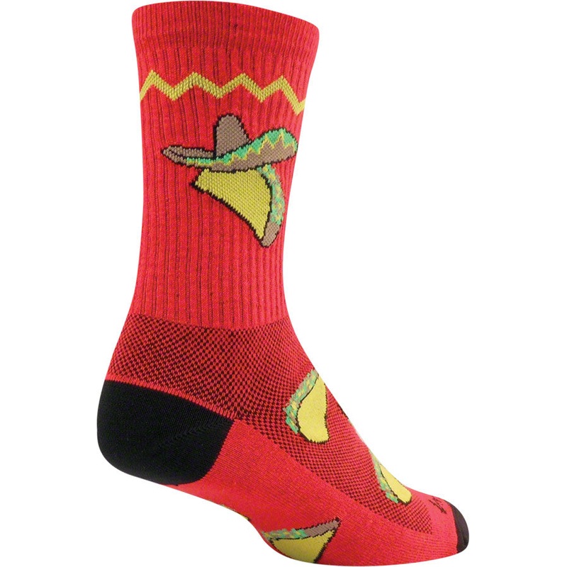 SockGuy Crew Taco Socks – 6 Red Large/X-Large