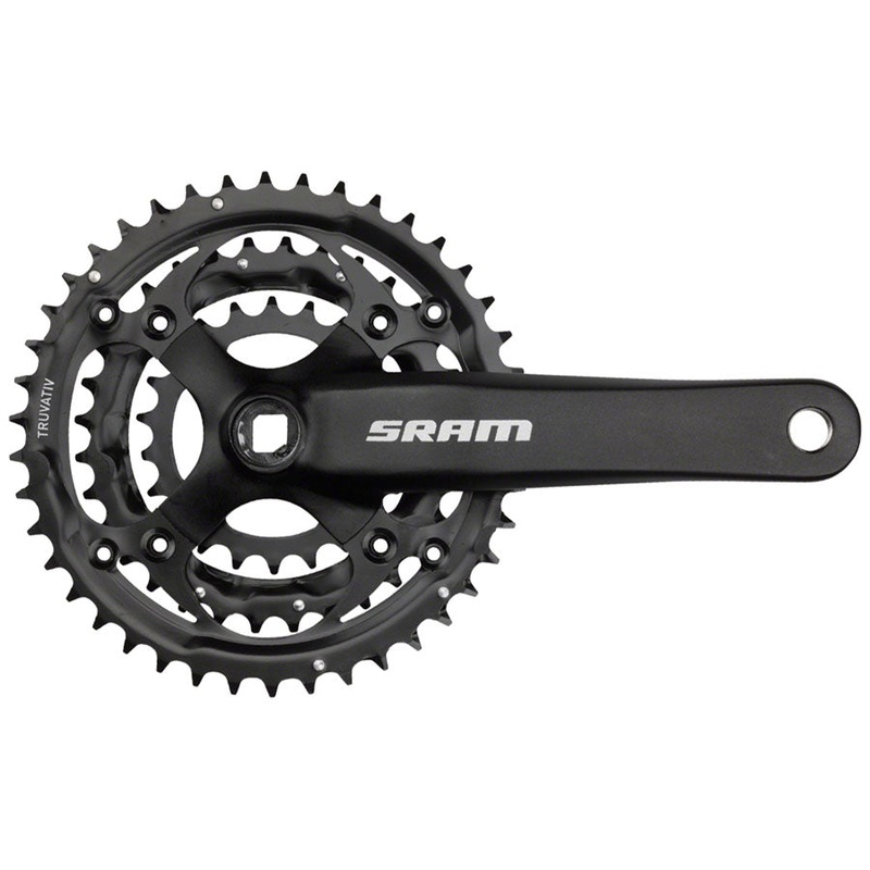 SRAM S-600 Crankset – 175mm 8-Speed 42/32/22t 104/64 BCD Square Taper JIS Spindle Interface BLK