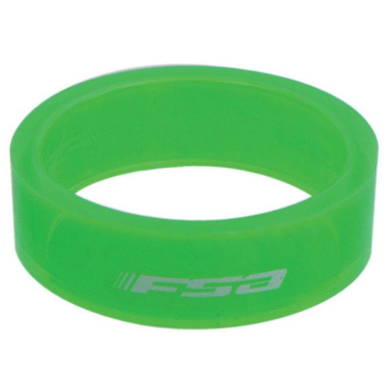FSA PolyCarb Headset Spacer 1-1/8x10mm Green 10/Count