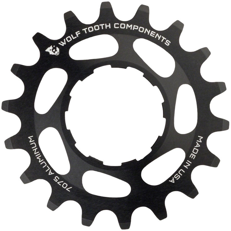Wolf Tooth Single Speed Aluminum Cog – 22t Compatible 3/32 Chains BLK