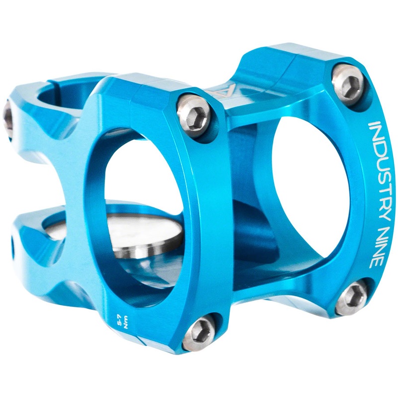 Industry Nine A318 Stem – 50mm 31.8mm Clamp +/-4.4 1 1/8 Aluminum Turquoise
