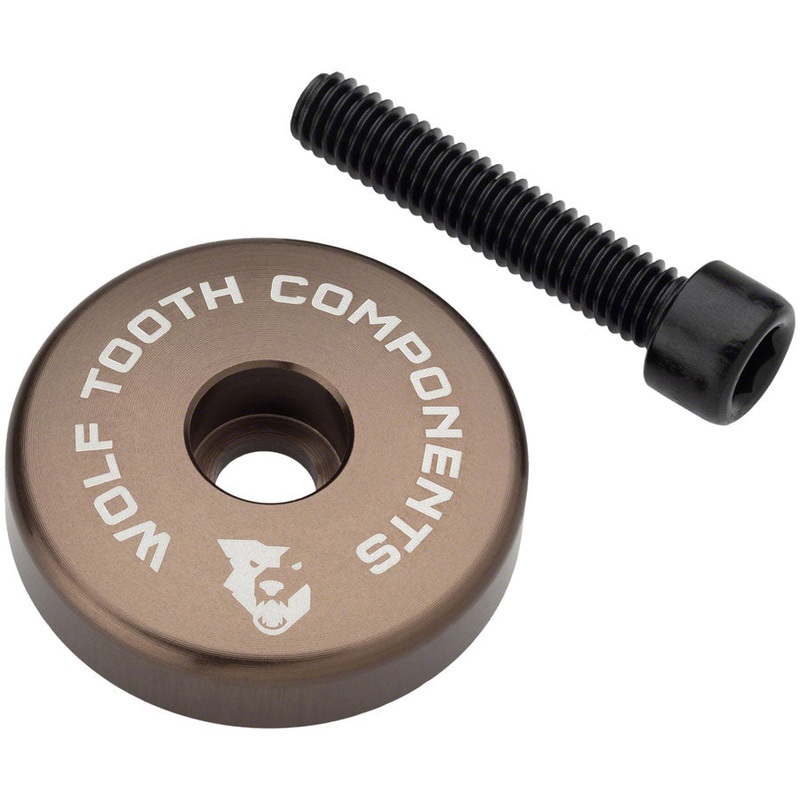 Wolf Tooth Ultralight Stem Cap with Integrated 5mm Spacer – Espresso