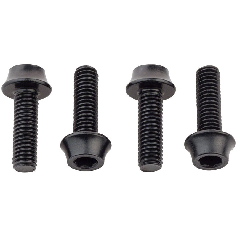 Wolf Tooth Water Bottle Cage Bolts – Set/4 Aluminum Black
