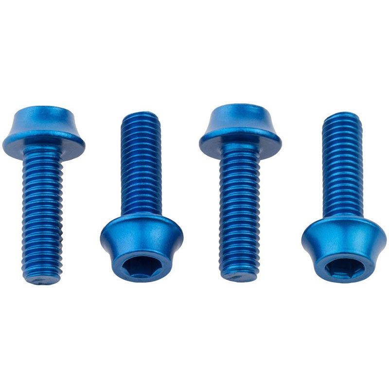 Wolf Tooth Water Bottle Cage Bolts – Set/4 Aluminum Blue